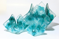 Váza modrá buble 3D foto